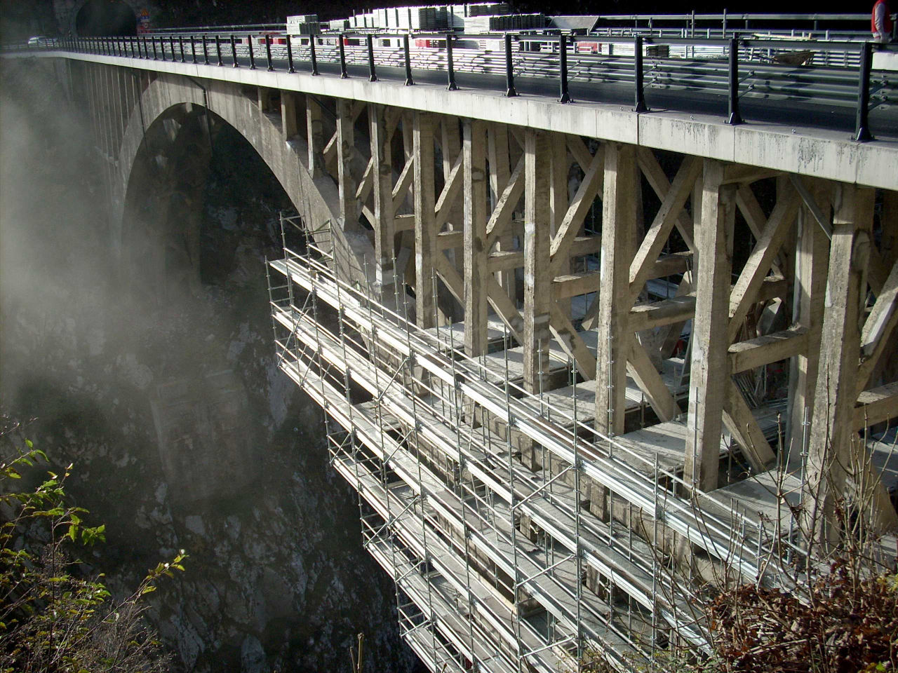 Lavori riparazione Ponte sul Lumiei